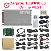 Carprog v10.0.5 carprog v10.93 10.05 ecu chip tunning ferramenta de reparo do carro carprog v8.21 carro em linha prog (com 21 itens adaptadores)