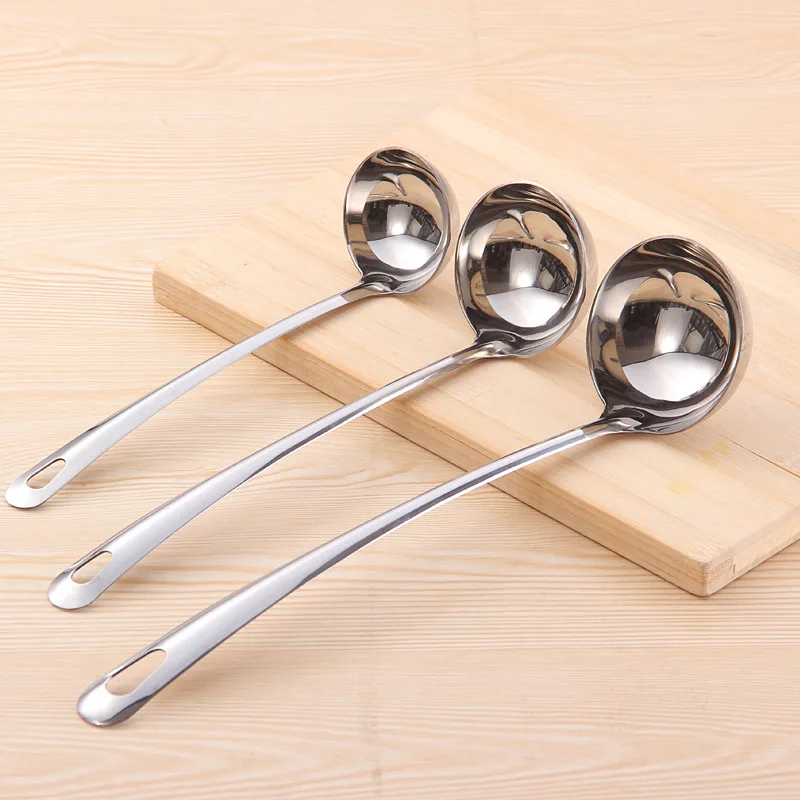 1 Piece Durable Thicken Soup Ladle Kitchen Tool High Quality Mixing Spoon Can Be Hung Cooking