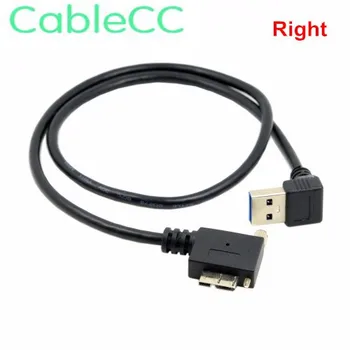 

Up Down Direction Angled 90 Degree USB 3.0 A plug to Micro B Plug Right Angled locking screws Panel Cable 40cm