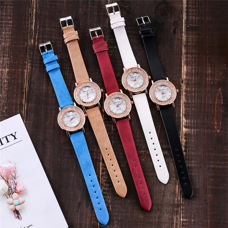 NEW women's watches brand luxury fashion ladies watch Crystal Analog Quartz Wrist Watch Bracelet clock relogio feminino Y12 (9)