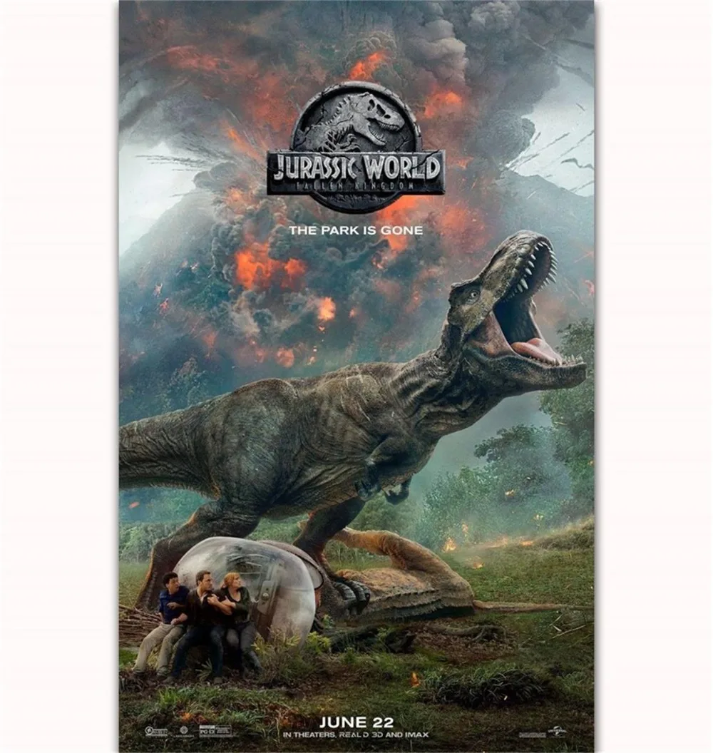 24x36 Jurassic World Fallen Kingdom Horror Movie 2018 Film Poster Art Silk Deco(1)(1)