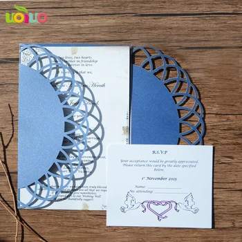 

20pc Wedding 2018 Original New Design Sweet Garden Theme Ivory Wedding Invitation Card