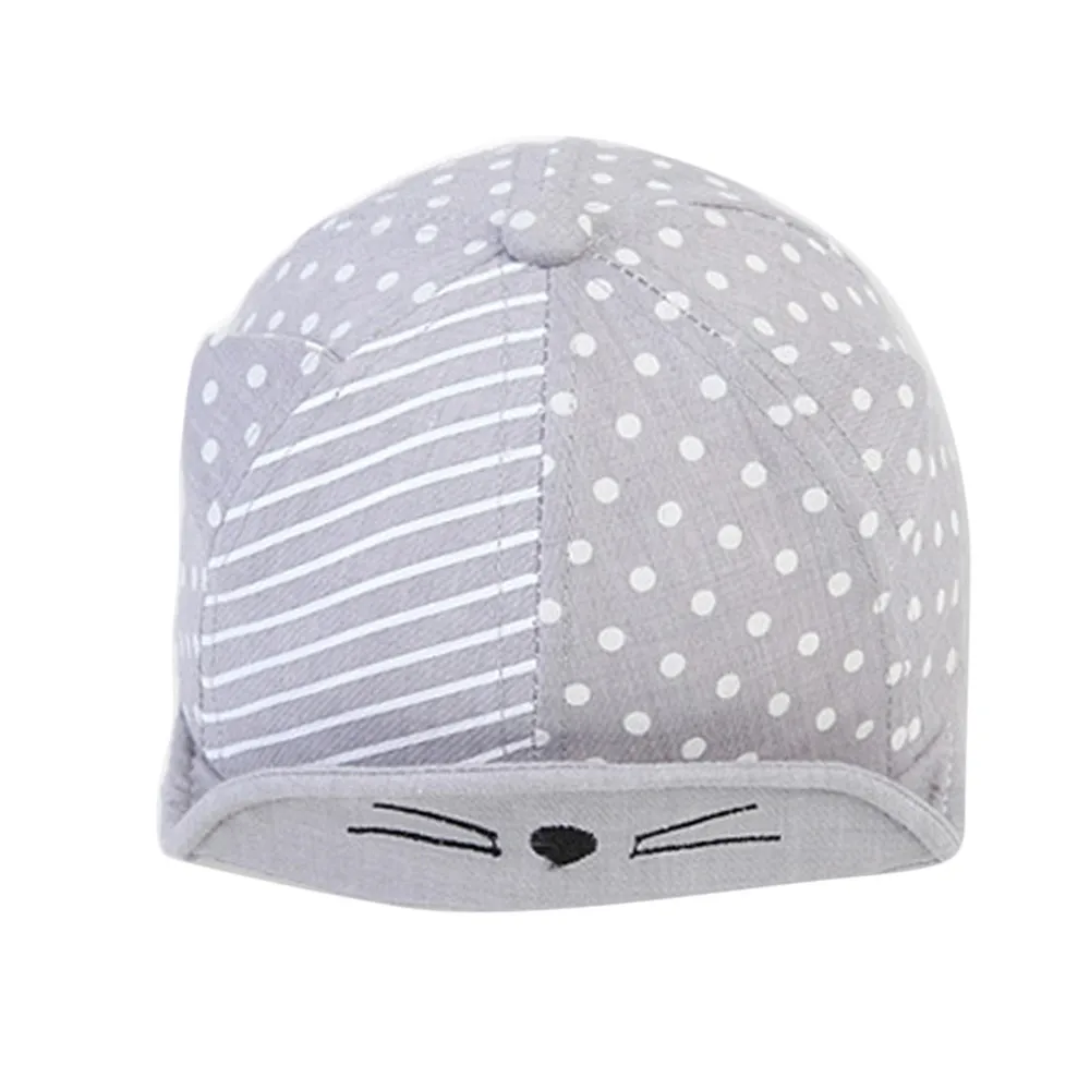 

MUQGEW New Arrival Baseball Cap Child Kid Baby Cats Striped Soft Brim Flanging Sun Peaked Hat czapka z daszkiem dla dzieci 2019