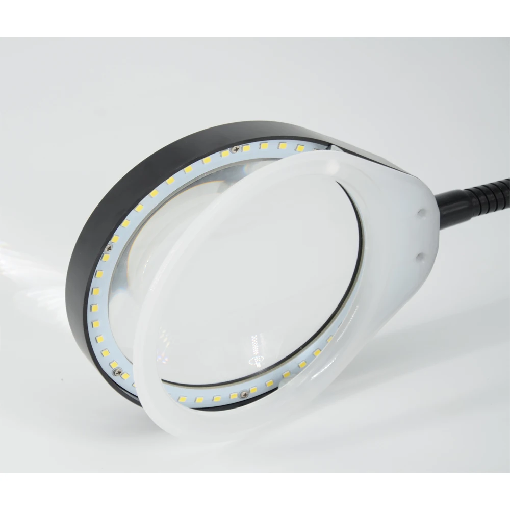 Gooseneck para Pcb Inspeção de Peças de Precisão Precisão de Vidro Salão de Beleza 220 v Clipe Grande Lâmpada Lupa Lupa Vidro Branco de Vidro Óptico - Image 5