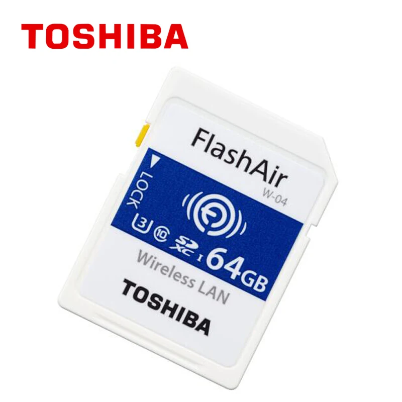 Карта памяти TOSHIBA Wifi 16 ГБ 32 64 Гб 90 м/с SDHC SDXC Class 10 U3 Tarjeta SD FlashAir W 04 carte sd для цифровой