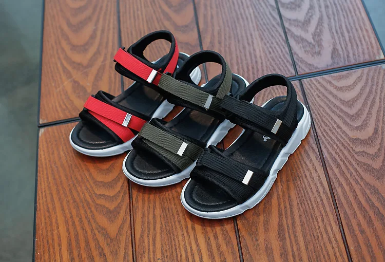 Детская пляжная обувь; обувь для девочек; Летние черные сандалии для отдыха для мальчиков; красные детские сандалии; детские сандалии для девочек