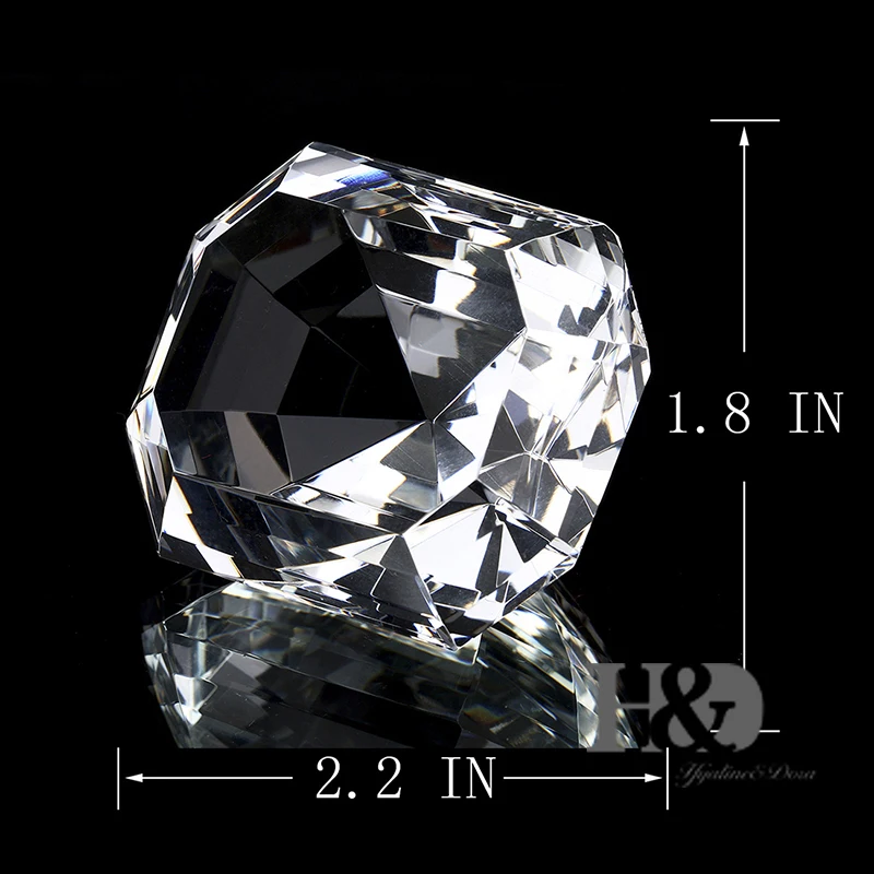 H& D K9 кристалл прямоугольник алмаз пресс-папье стекло фэншуй ремесла домашний декор DIY подарок на день рождения Свадебные украшения, аксессуары