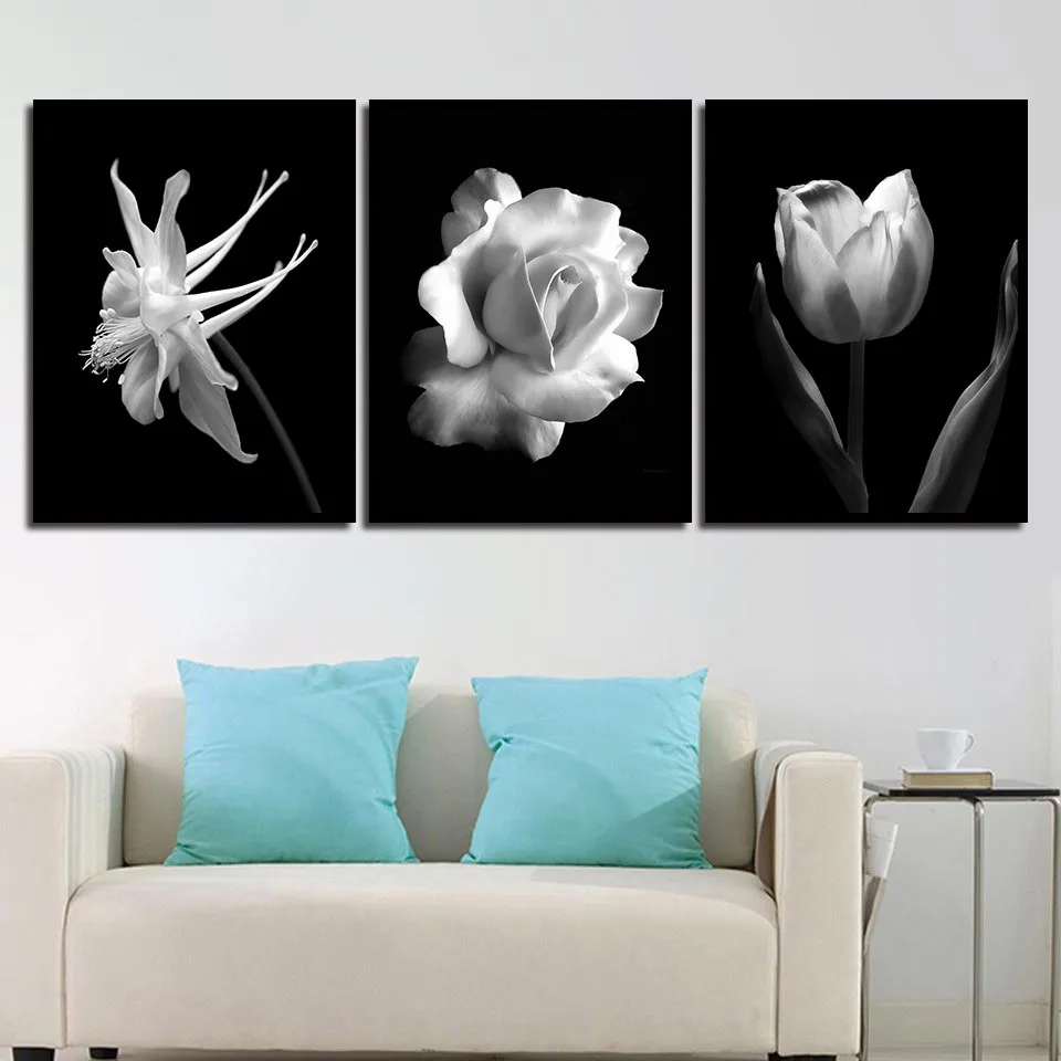 Nordic Hitam Putih Abstrak Bunga Mekar Poster Kanvas Cetak Seni Nordic Hitam Putih Abstrak Bunga Mekar Poster Kanvas Cetak Seni