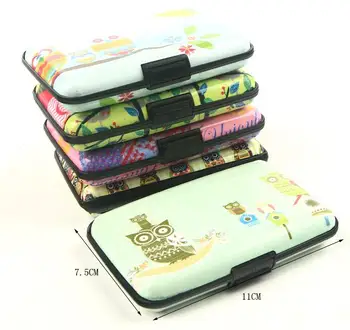 

Kawaii Owl Plastic Card Box 7 Pockets Design Card Cover Bus Bank Card Case Holder Stationery Office School Supplies