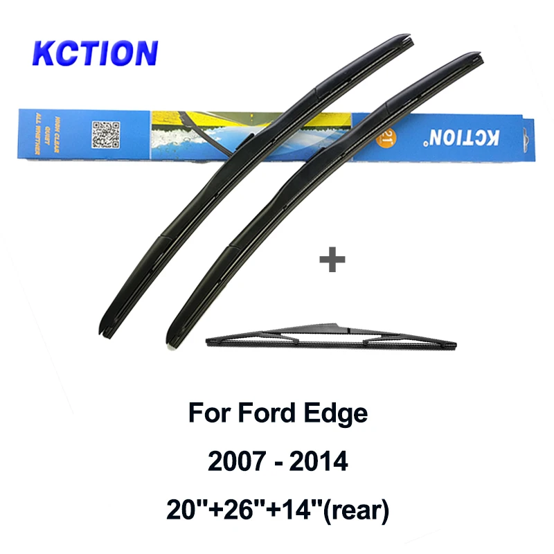 Windshield front wiper blade windscreen rear wiper car accessories for Ford Edge year from 2007 to Fit Hook/Pinch tab Arms