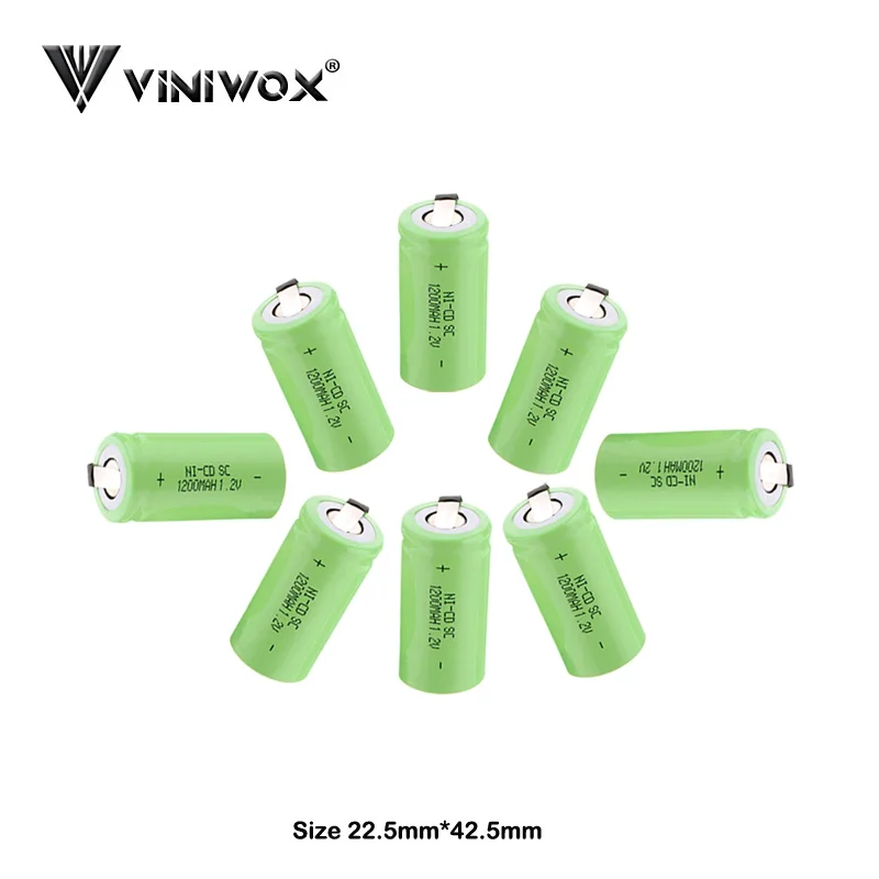 

1.2V 1200mAh Ni-CD SC Power Tool Battery Cell Nickel CD Subc Accumulator Rechargeable Batteries for Electrical Tools Battery