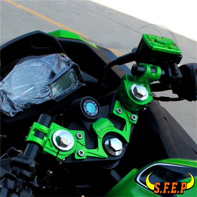 Алюминиевый зажим для руля Kawasaki Ninja 250 300 2013 2014 2015 2016|Накладки и декоративные