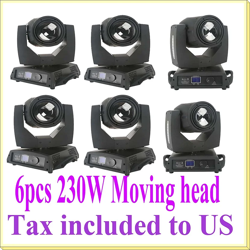 

230W Sharpy Moving head Beam disco Light 7r Sharpy beam promotion touch screen Free shipping 6pcs