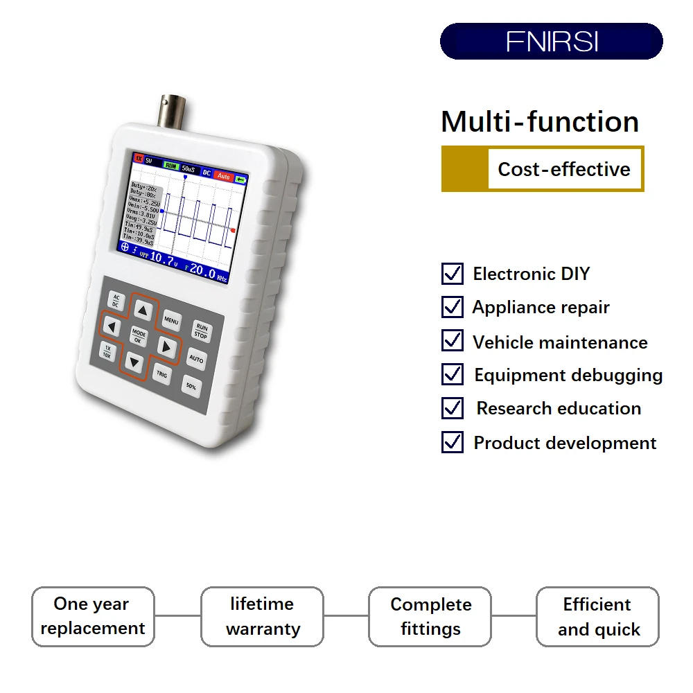 DSO FNIRSI PRO Портативный мини цифровой осциллограф 5 м пропускная способность 20MSps частота дискретизации с P6020 BNC стандартный зонд