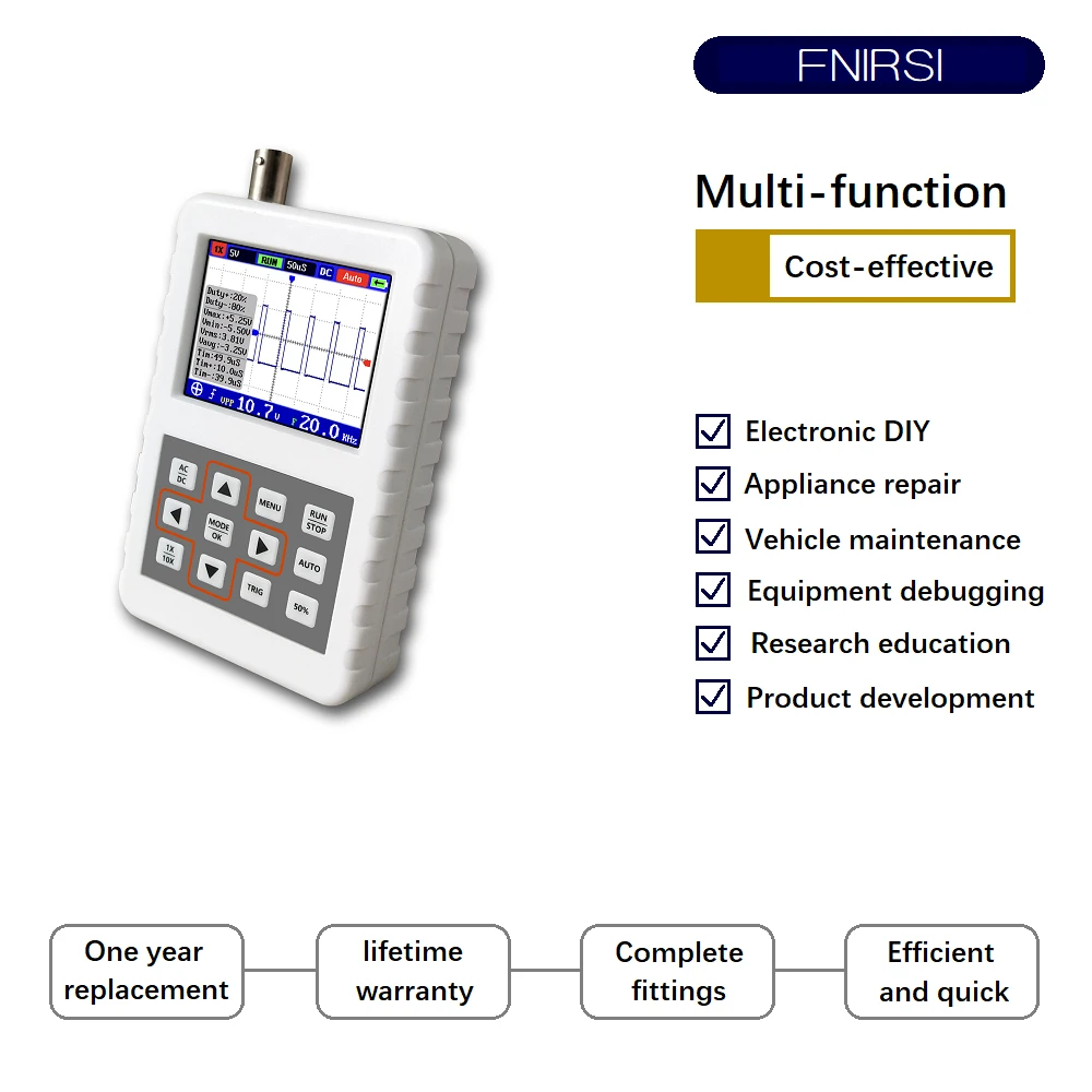 Comprar DSO FNIRSI PRO mini osciloscopio digital portátil 5M ancho de banda 20MSps tasa de muestreo con sonda estándar BNC P6020
