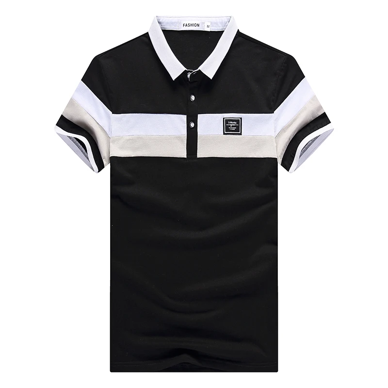 

Summer Brand Polo Shirt Men Fashion Simple Patchwork Casual Slim Fit Short Sleeve Polo Shirts Male Cotton Breathable Tees Tops