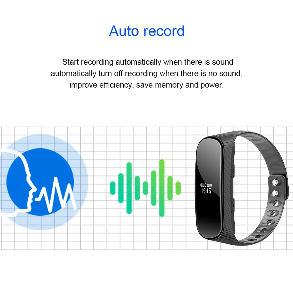 STTWUNAKE bracelet mini hidden voice recorder watch Audio Recorder Dictaphone Professional Digital HD denoise long-distance HiFi