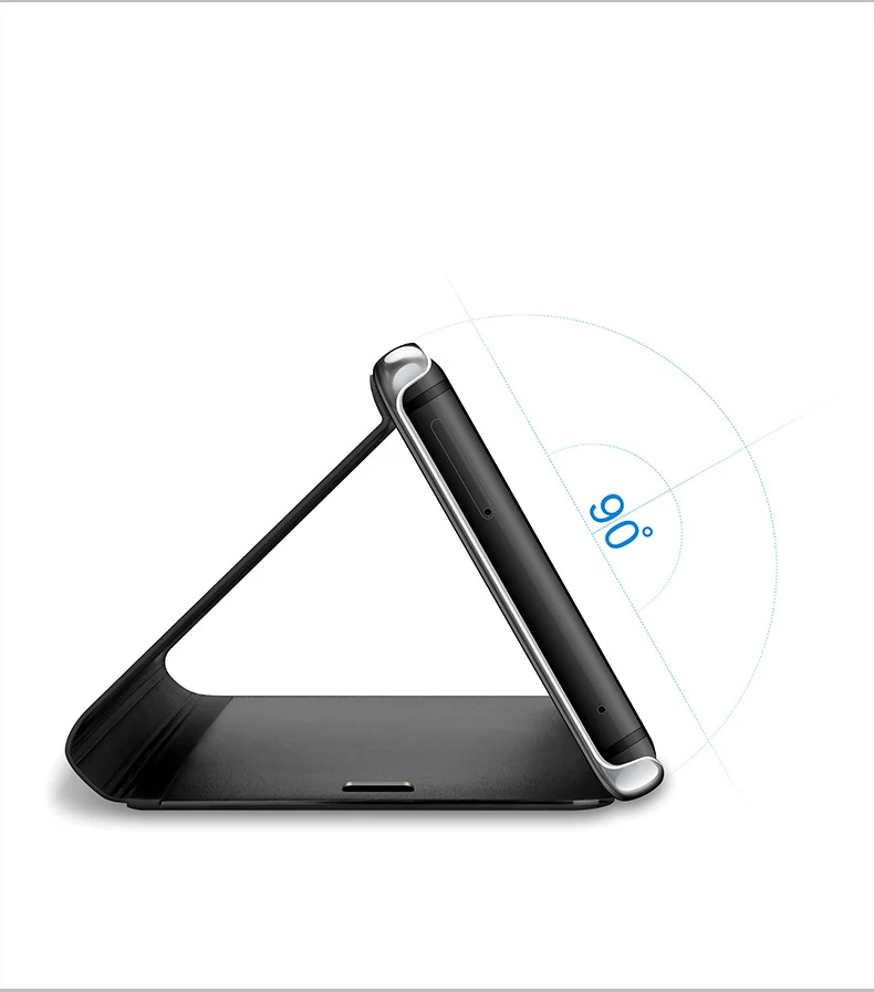 Роскошный кожаный чехол книжка Smart View Чехлы для samsung Galaxy S9 S8 плюс телефона
