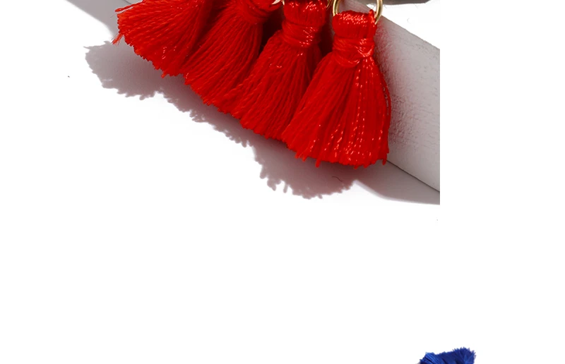 AYAYOO Statement Dangle Tassel Earrings Beaded Bohemian Women Long Red Fringe Earrings Hanging Handmade Fashion Jewelry  (4)