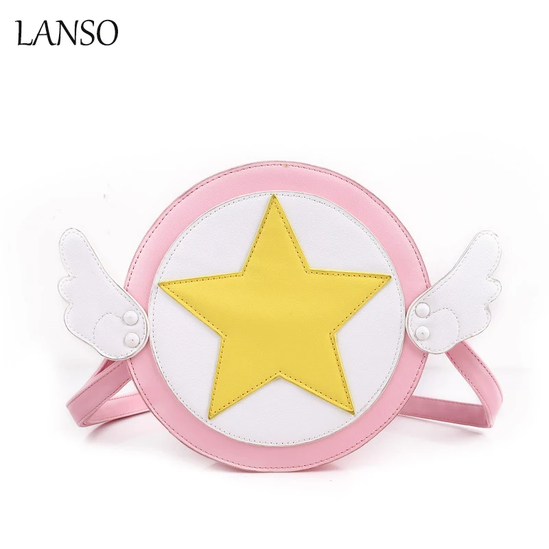 Variety Sakura Card Captor Sakura Cute Girl Round Shoulder Bag Cartoon Cosplay Messenger Circular Handbag Lolita