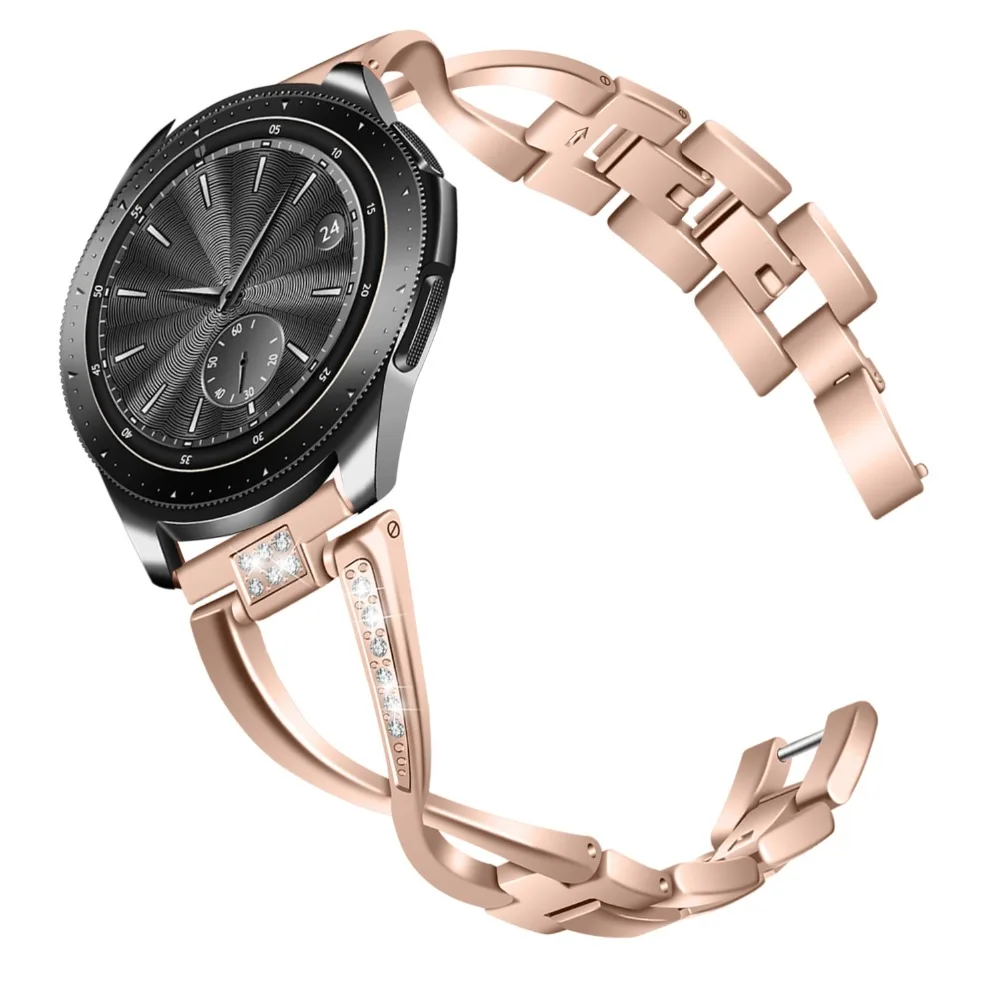 

women watches stainless steel bands Compatible band width 22mm watch Adjustable size Diamond-encrusted women's watch strap
