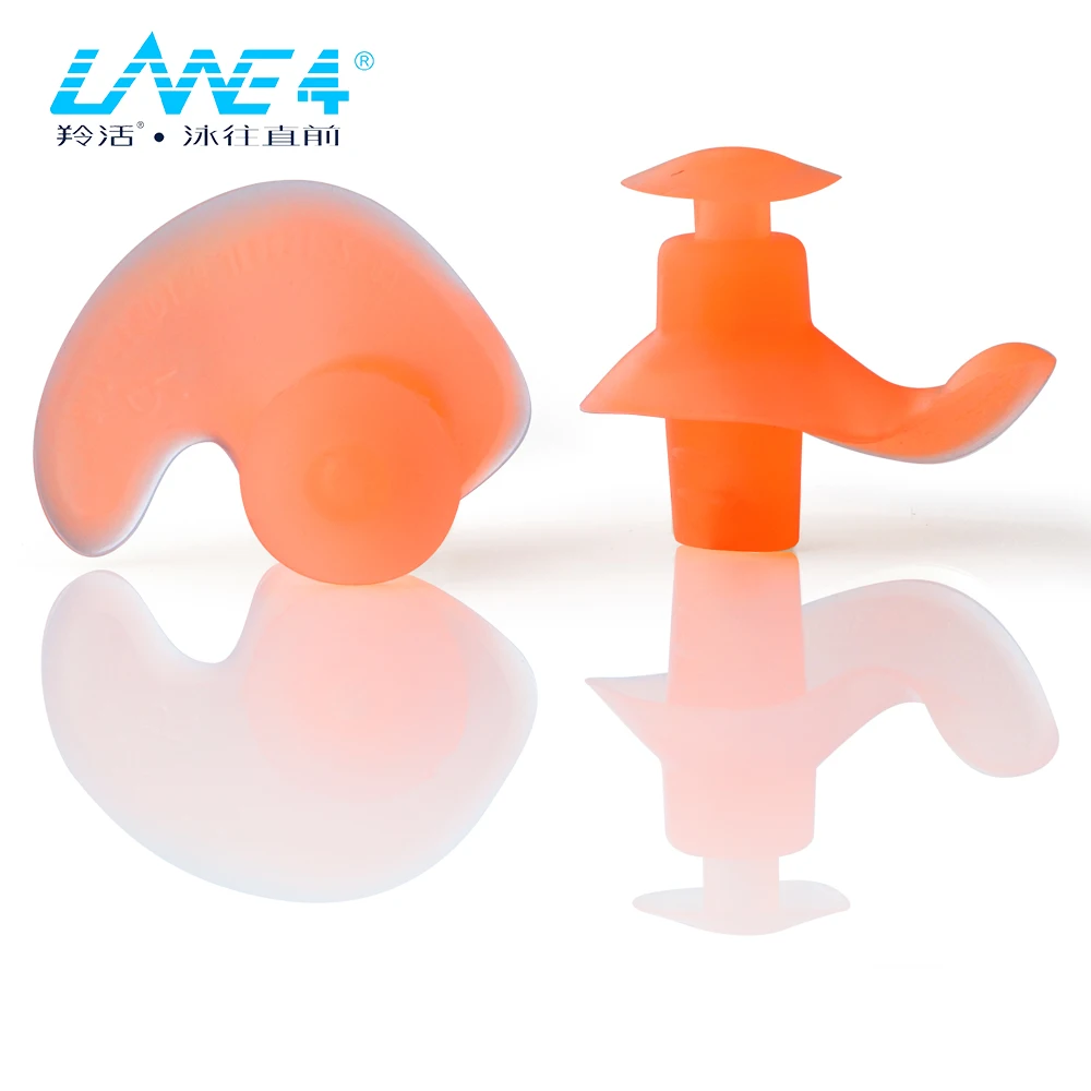LANE4 аксессуары затычки для ушей с футляром для хранения эргономичная форма защита от хлора водонепроницаемый силиконовый мягкий гибкий для взрослых EP009