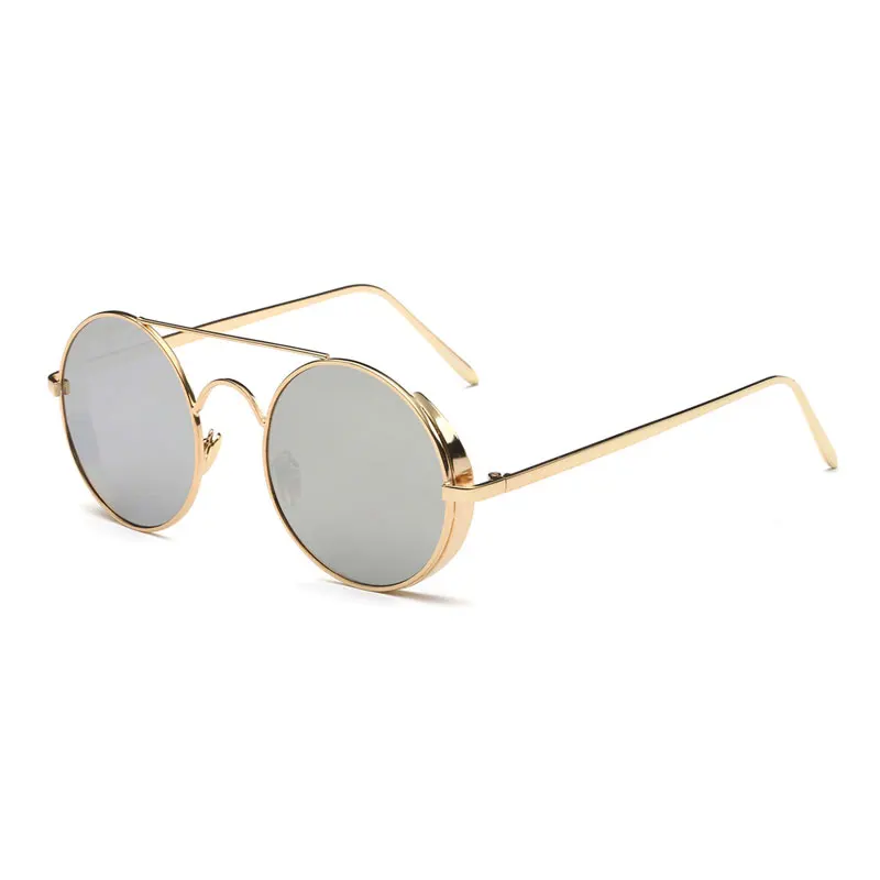 

sun glasses star with Prince mirror sunglases Punk steam round men's sunglasses big box retro men sunglass fashion colorful