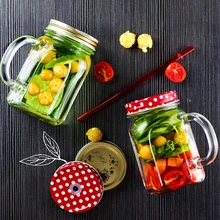 Креативный Европейский стиль ретро стеклянная чашка герметичная чашка для молока Герметичная крышка прозрачная многофункциональная 450 мл большая емкость стекло