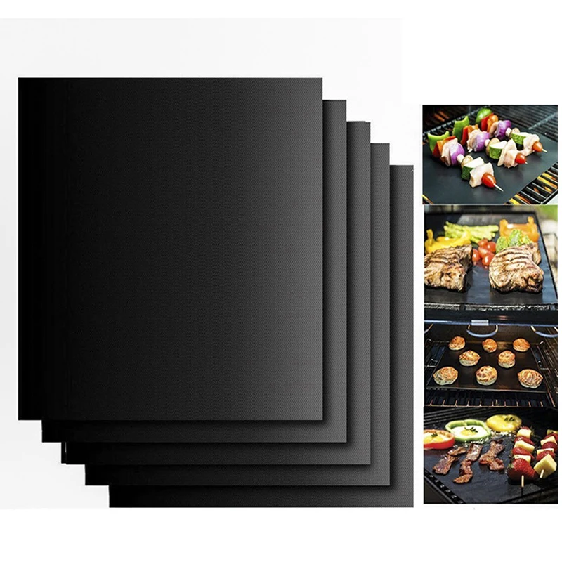 

40*33cm Reusable Barbecue Non Stick grill mats sheet Hot Plate Portable Easy Clean Non-stick BBQ Gill Accessories Bakeware