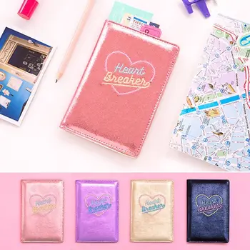 

Lanzon Laser Hologram Passport Covers Travel Accessories Business Credit Card Holders Women Shining PU Clutch Pocket Bag Wallet