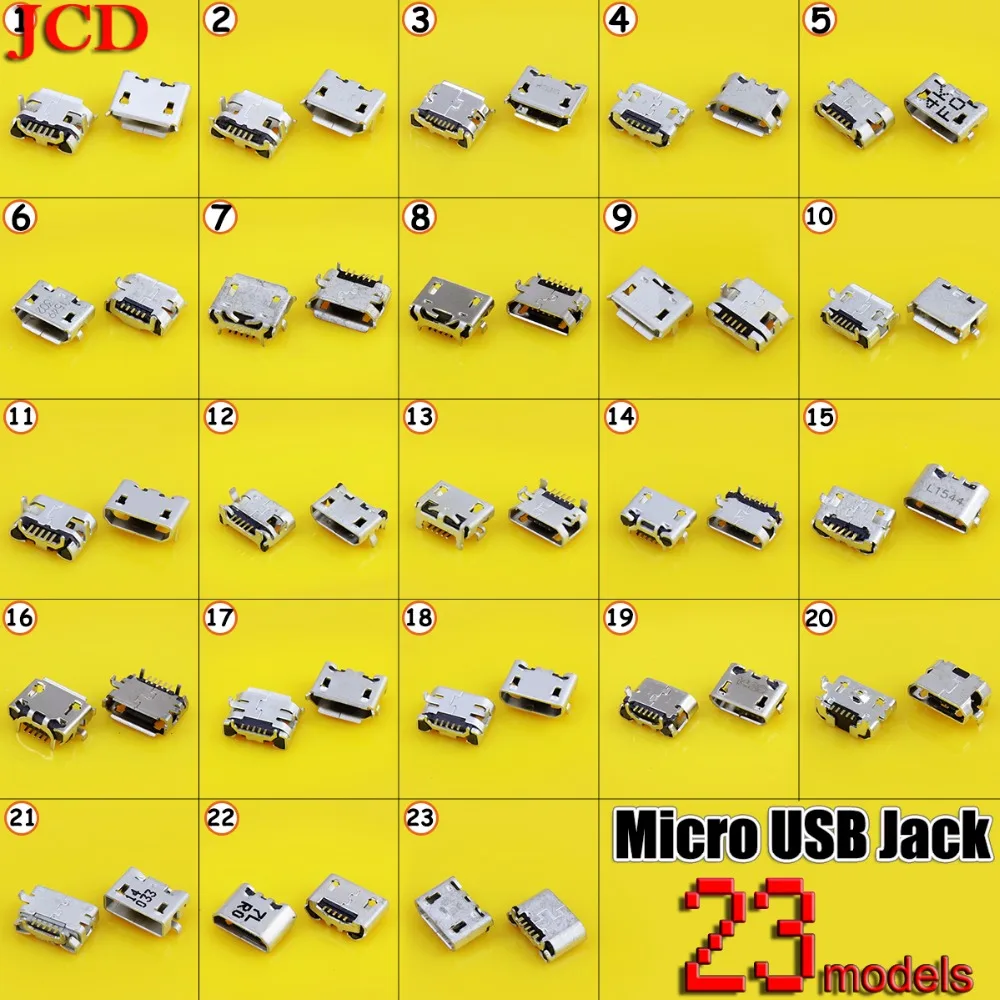 JCD Micro USB 5pin Jack Female Socket Connector OX Horn Curly Mouth for Tail Charging Mobile Phone Sale at a Loss France 5 pin | Мобильные
