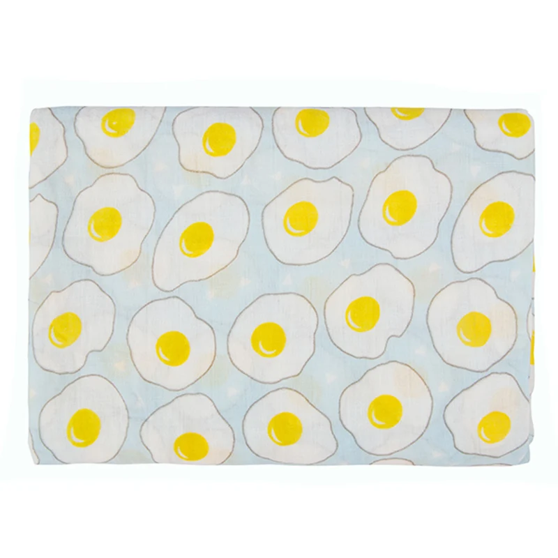 Baby Muslin Blanket Baby Swaddle Cartoon Printed Cotton Soft Breathable For Newborn