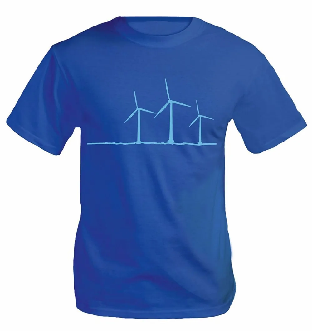 

Short Sleeve Fashion Summer Printing Casual Men's High Quality Custom Printed Tops Hipster Tees Wind Turbine T Shirt T-Shirt