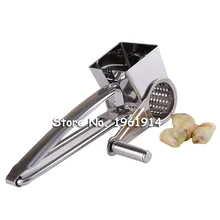 Поворотный терка для сыра Тесак клочья Нержавеющая сталь Барабаны рук имбирь терки кухонный инвентарь