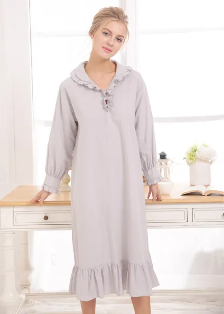long cotton night gowns