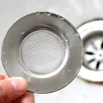 

Stainless Steel Mesh Sink Strainer Drain Stopper Bath Hair Trap Stopper Drain Hole Trap Kitchen Bathroom Strainer