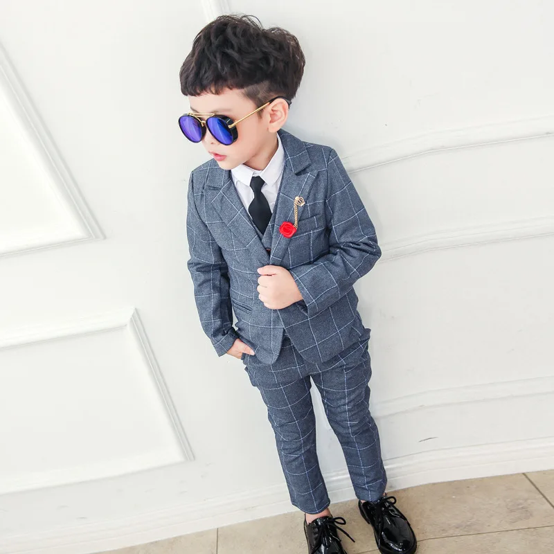 2019 Boy Blazers Suit Boys Suits Set Formal Suit for Kids Boy Birthday