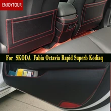 Автомобильные подушки спереди и сзади двери сиденья анти-kick коврики для Skoda Fabia Octavia Rapid превосходным Kodiaq YETI B6 B8
