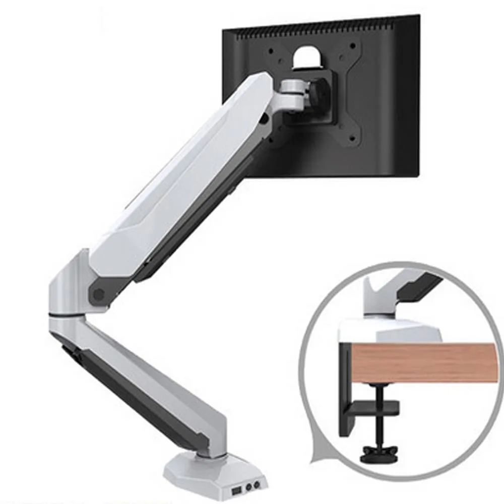 HONGHUA 15" 27" Gas Spring Full Motion Desktop TV Mount LCD Monitor