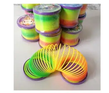 

Magic Plastic Slinky Rainbow Spring Colorful New Children Funny Classic Toy Color Randomly HOT Selling