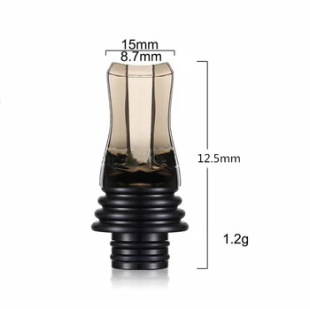 

Yuhetec 1 Pc 510 Acrylic Resin Drip Tip with skull drip tip cover Vape Accessories Mouthpiece