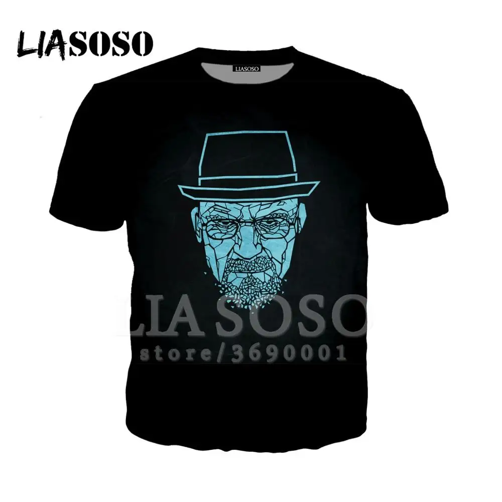 LIASOSO, 3D принт, для женщин и мужчин, Breaking Bad, Heisenberg, смешная, приготовление пищи, время приключений, футболка, летняя футболка, o-образный вырез, повседневные топы, X1407 - Цвет: 11