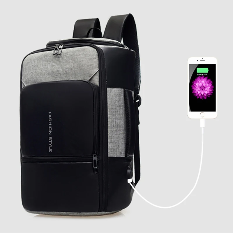  Anti-theft Laptop Backpack For Men USB Charger Male Bagpack Antitheft 17 Notebook Backpacks Men's B