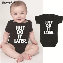 כותנה חתיכה אחת יילוד Bodysuits תינוק בנות בני סרבל קיץ קצר לפעוטות בגדי אופנה הדפסת בגדי רק לעשות זה מאוחר יותר