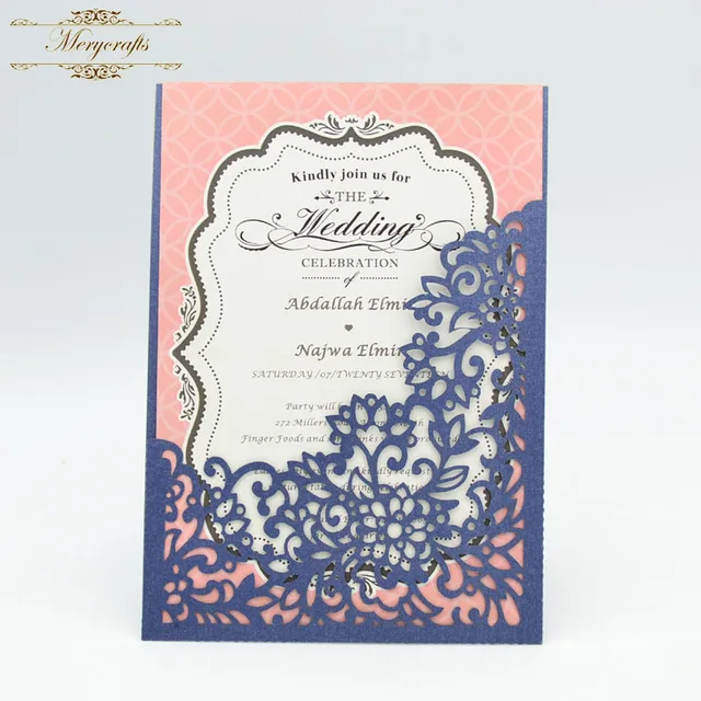 Royal Blue Centerpieces Flower Pattern Laser Cut Pocket Wedding Royal Blue Centerpieces Flower Pattern Laser Cut Pocket Wedding Invitation Cards