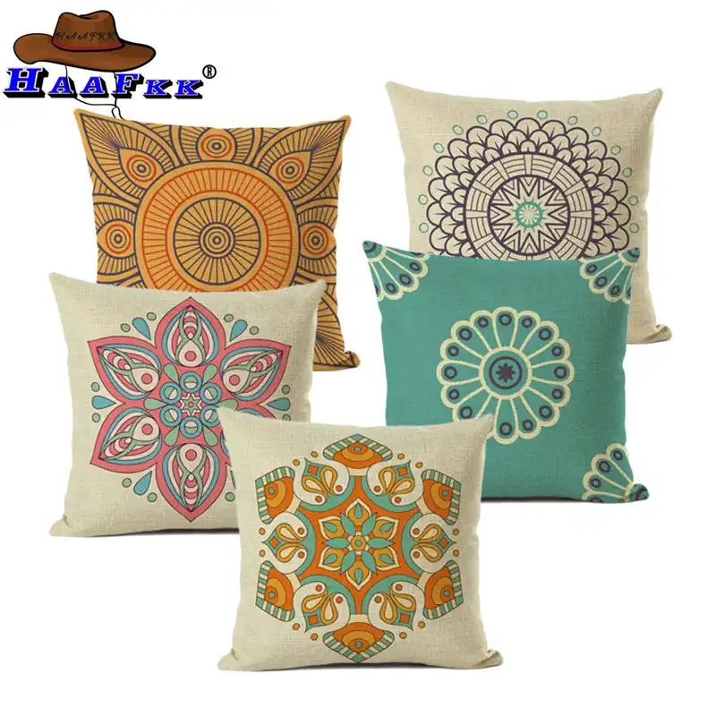 Avrupa Tarzi Dekoratif Minder Ortusu Meditasyon Yastigi Etnik Budizm Yer Minderi Boho Mandala Yastik Kilifi 45x45cm Minder Kilifi Aliexpress