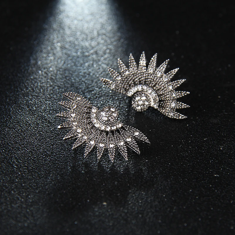 Fashion Luxury Elegant Brand Crystal Stud Earrings for Women Girl