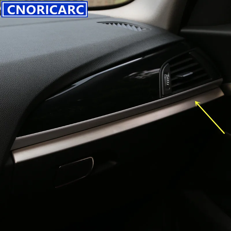 

Car Styling Co-pilot Glove Box Panel Decoration Cover Trim Stainless Steel Interior Accessoreis For BMW F20 1 series 2012-2017