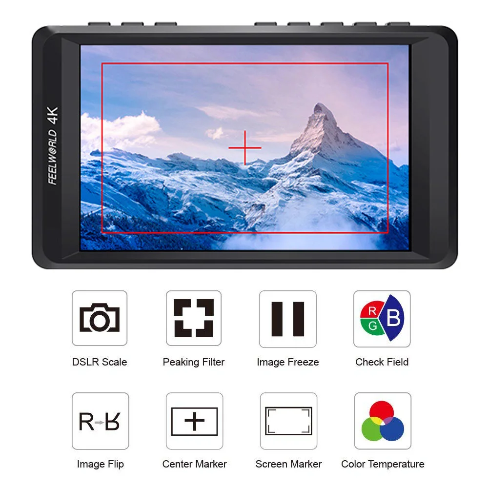feelworld fw450 4. 5 tuuman dslr kamera seuraa pienten hd 1280x800 ips - alan 4k hdmi - input - output kevyitä kannettavat lcd - monitoreja