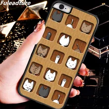 Personality Colorful Cute Tartan Cats hard black mobile phone Case cover for HTC M8 M9 M10